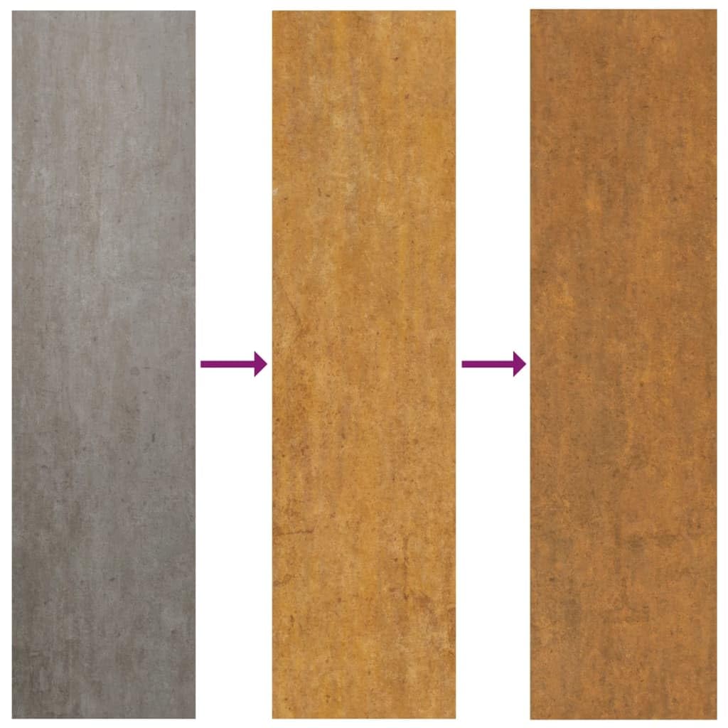 vidaXL Garten Wanddeko 105x55 cm Weltkarte Cortenstahl