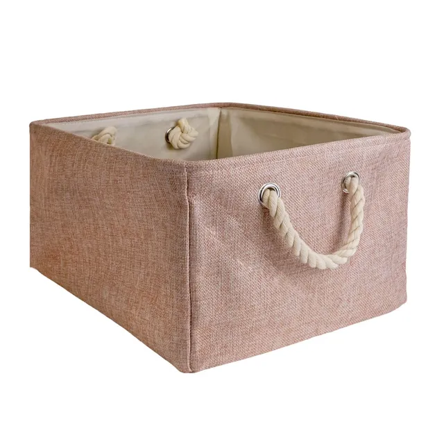 Intirilife Aufbewahrungskorb Rosa Organizer 41 cm mit Henkel