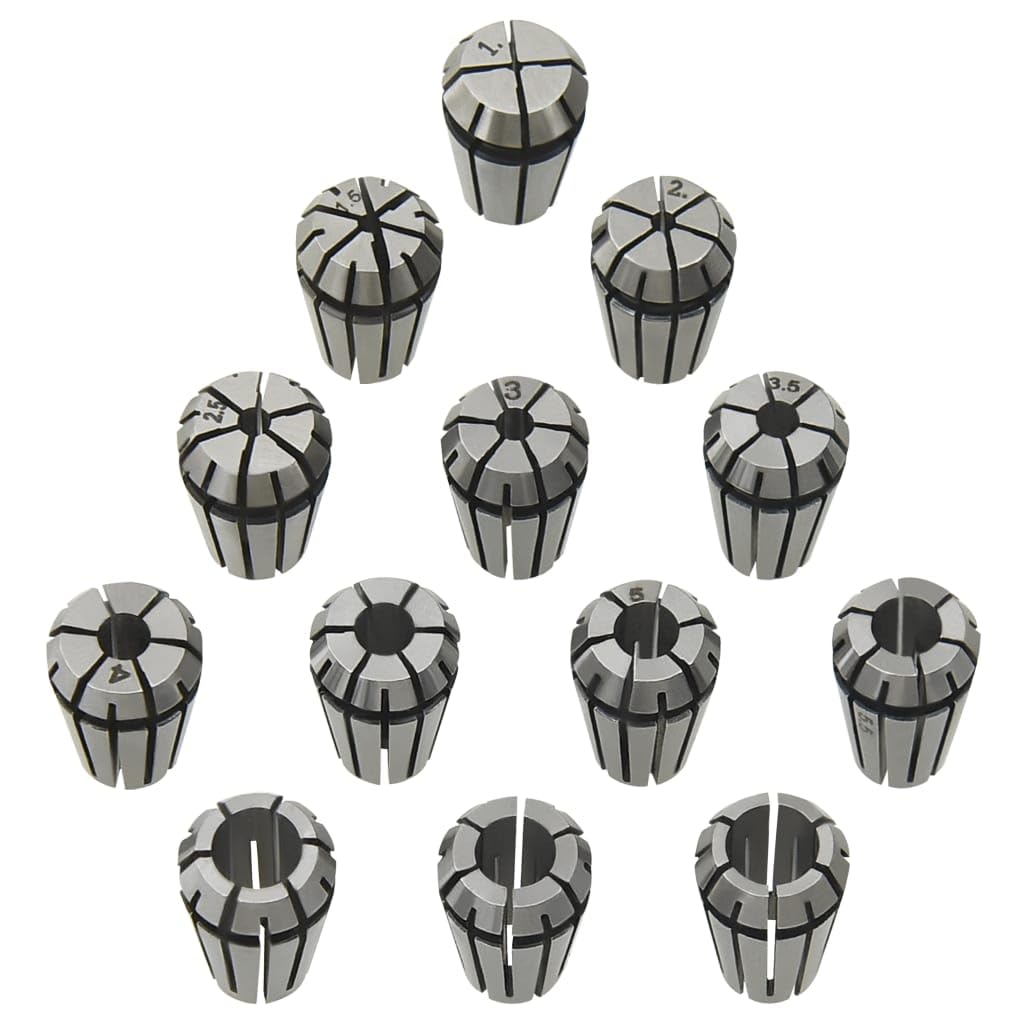 vidaXL Heimwerkerbedarf ER11 Spannzangen 13-tlg. Stahl 1-7 mm