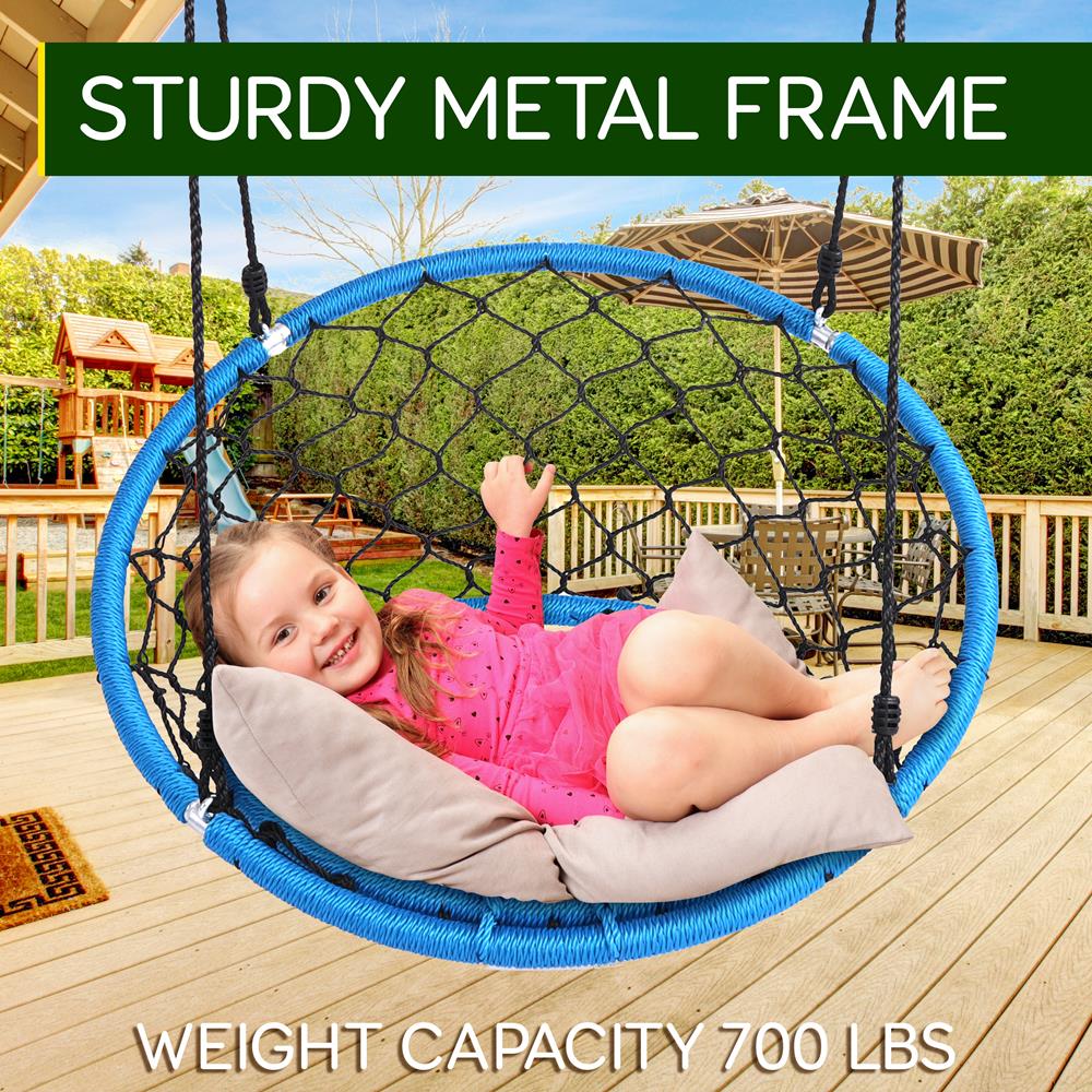 Serenelife Outdoor Swing Hängeschaukel 90cm Netzsitz wetterfest