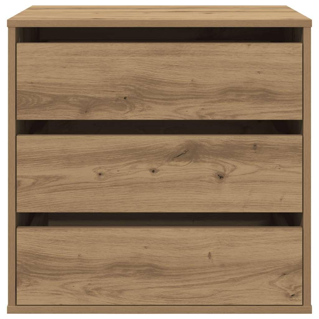 vidaXL Möbel Kommode 60x41x58 cm Artisan-Eiche Holz 3 Schubladen