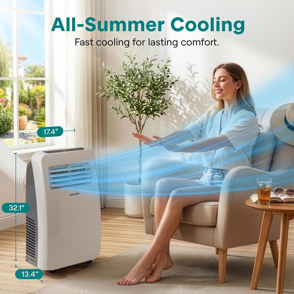 Serenelife Portable Klimaanlage 12000 BTU Weiß Heizen