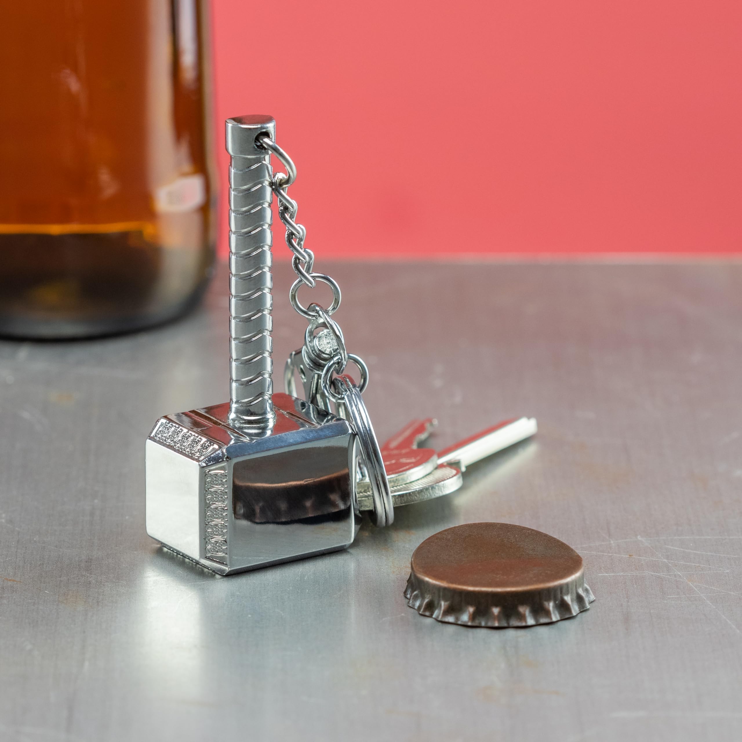 Paladone Drinkware Thors Hammer Flaschenöffner Schlüsselanhänger Marvel