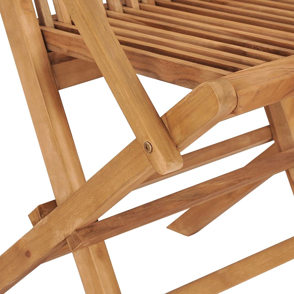 vidaXL 3-tlg. Garten-Essgruppe Teak Massivholz klappbar