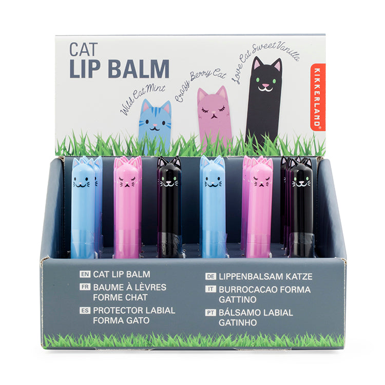 Kikkerland Home Cat Lippenbalsam Katzen Design sortiert