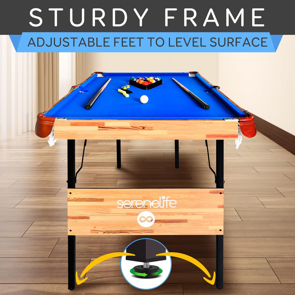 Serenelife Game Tables Billardtisch 4,5 ft klappbar mit Zubehör