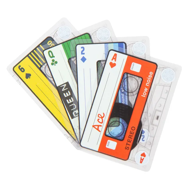 Kikkerland Play Spielkarten Kassette transparent wasserdicht