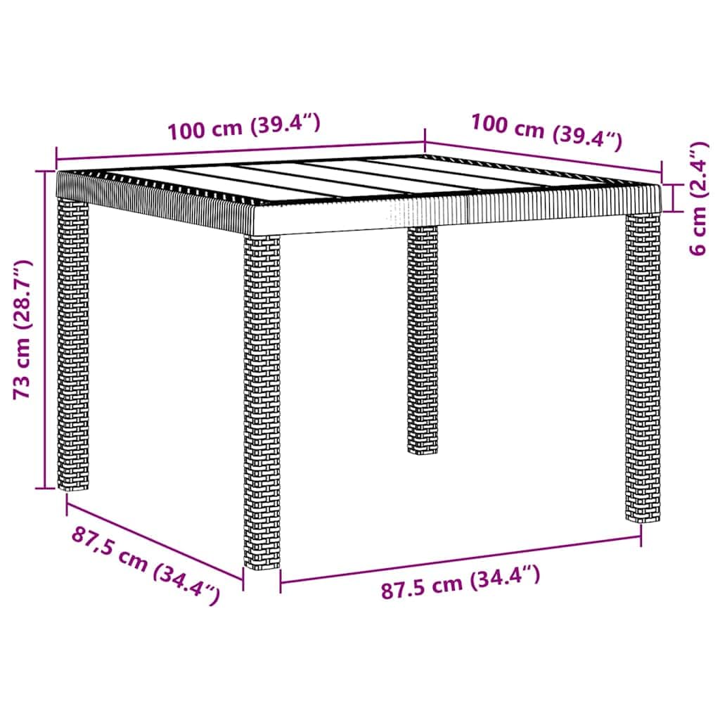 vidaXL Heim & Garten Garten Essgruppe 3-tlg. Weiß Polypropylen