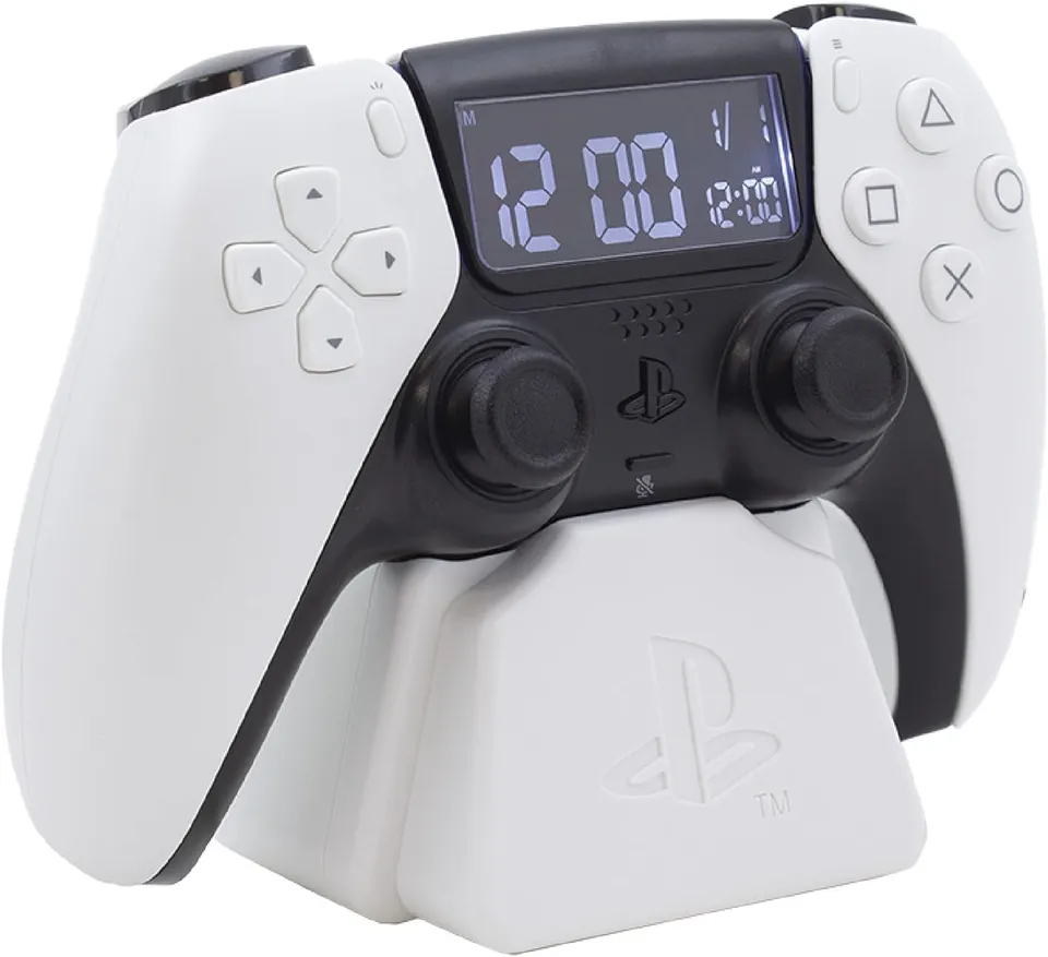 Paladone Homeware PlayStation PS5 Controller Wecker Weiß Datum