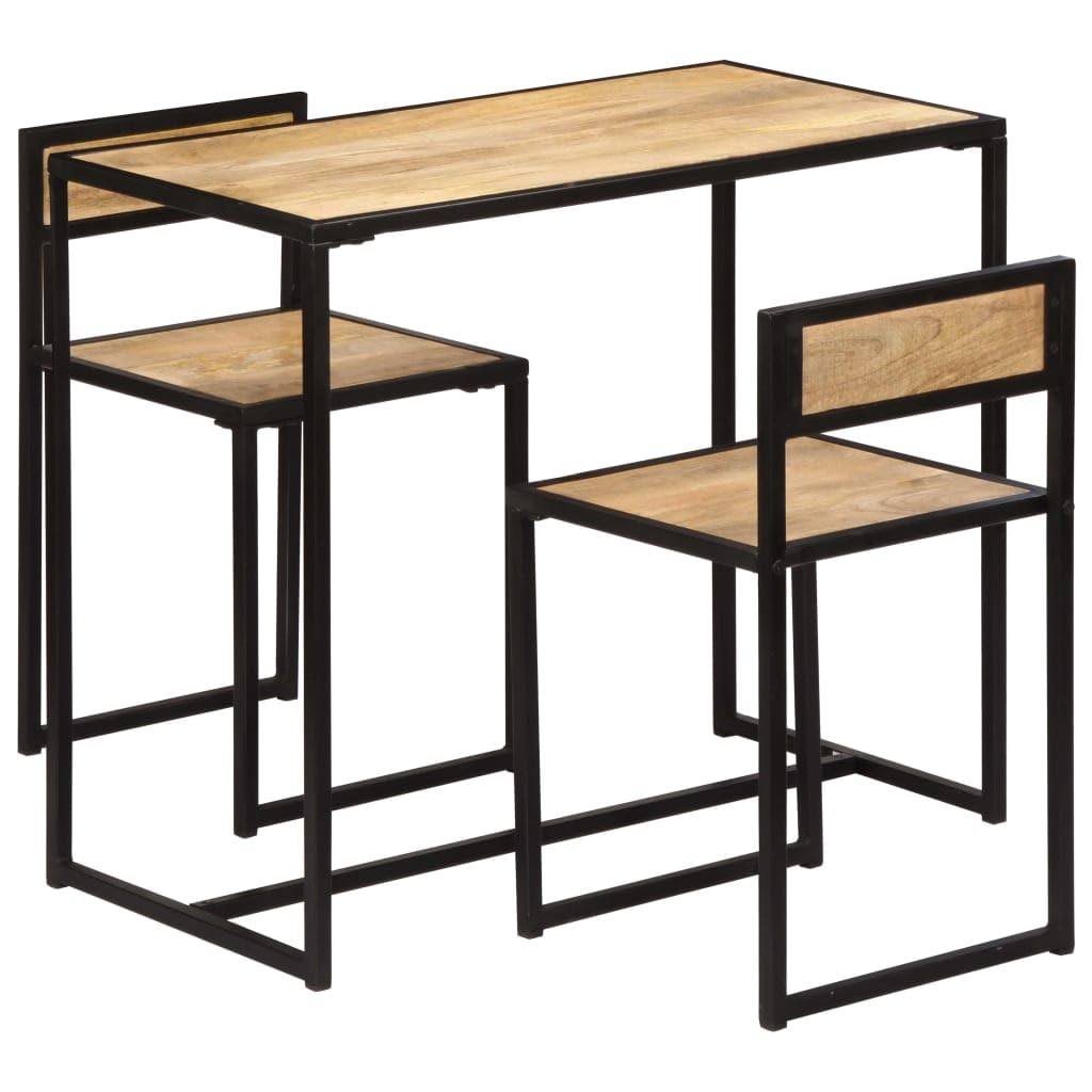 vidaXL Möbel Essgruppe Mangoholz Esstischset 3-tlg Vintage