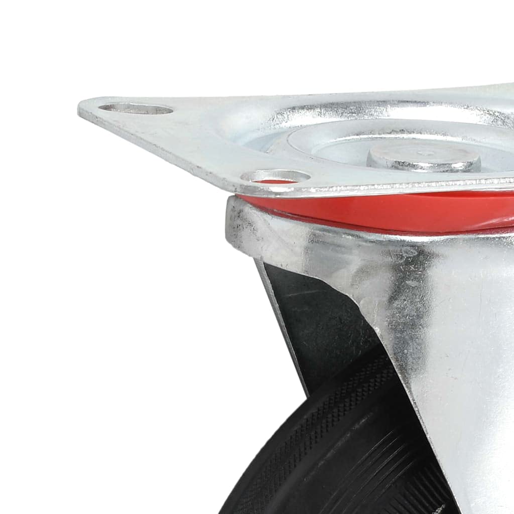 vidaXL Lenkrollen 200 mm Möbelrollen 4 Stk. Gummi Eisen