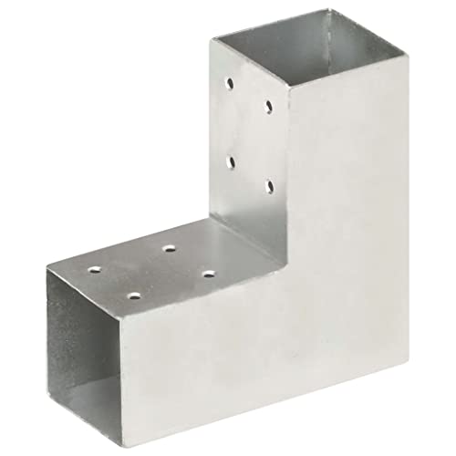 vidaXL Pfostenverbinder L-Form 71x71 mm verzinkt Metall