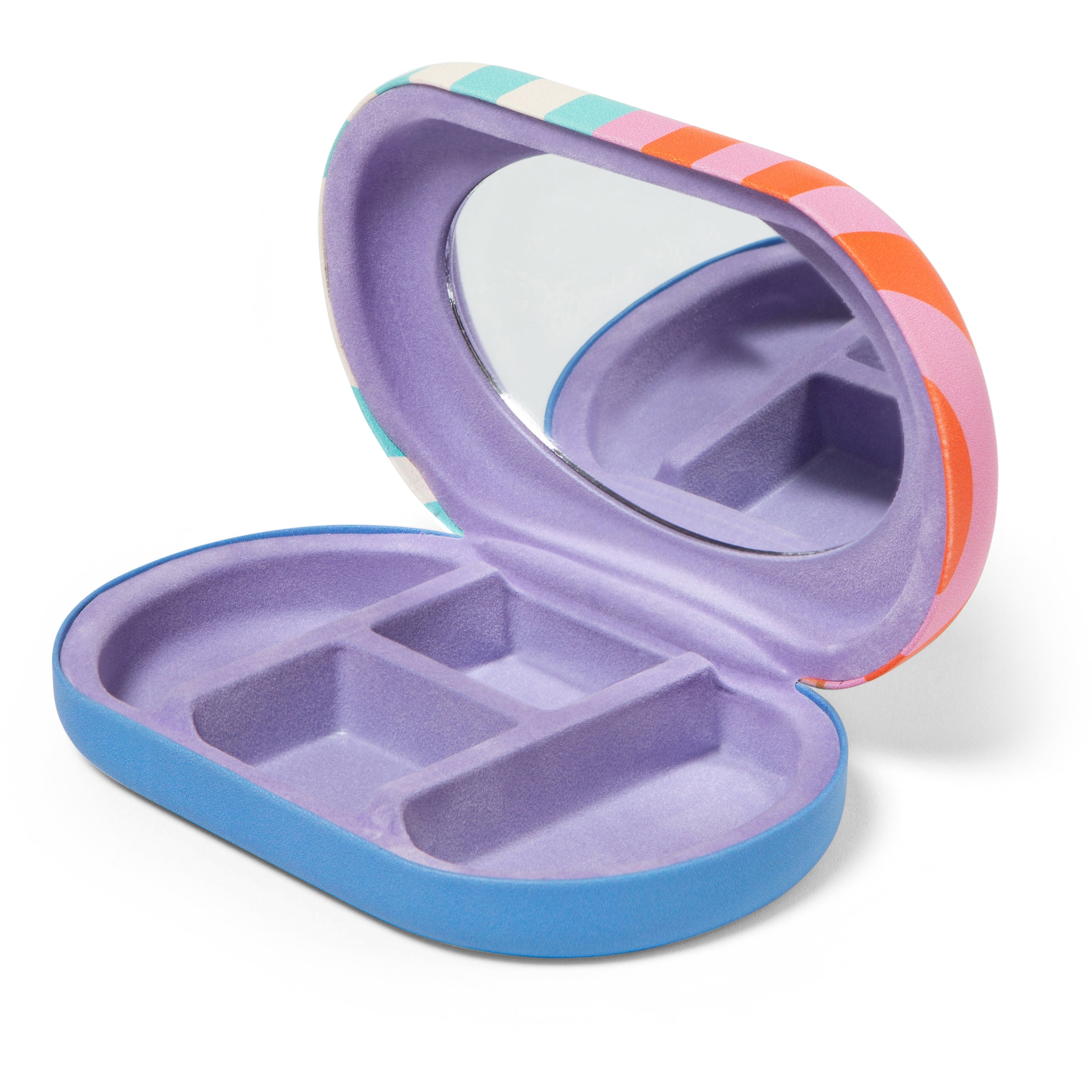Kikkerland Inkerie Travel Jewelry Case Schmucketui mit Spiegel