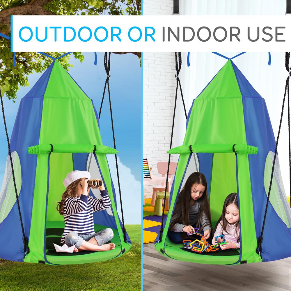 Serenelife Outdoor Swing Hängezelt Schaukel grün wasserdicht