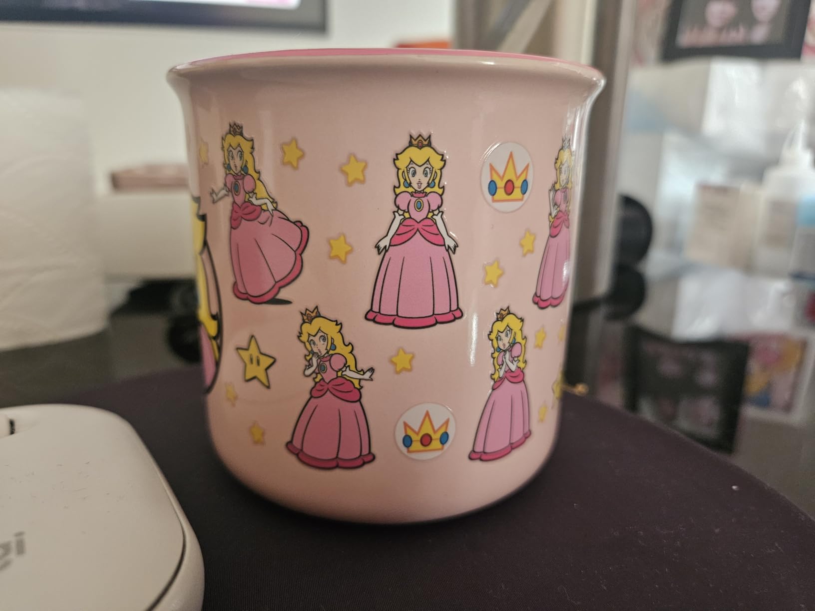 Paladone Super Mario Peach Tasse 300 ml rosa Thermoeffekt Keramik