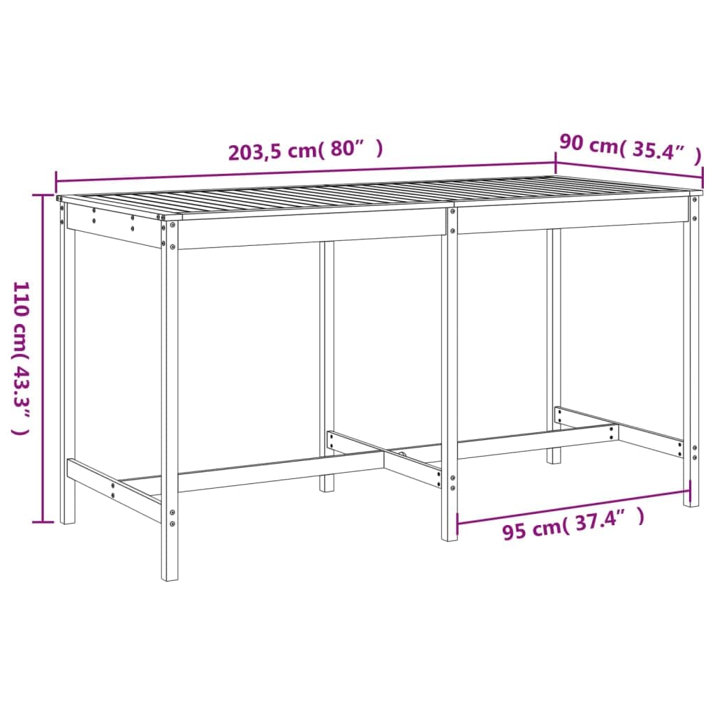 vidaXL 9-TLG. Gartenbar-Set Kiefer Barset Natürliche Kiefer Massivholz