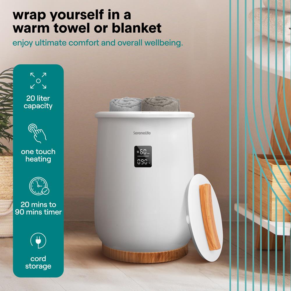 Serenelife Towel Warmers Handtuchwärmer Weiß 20L