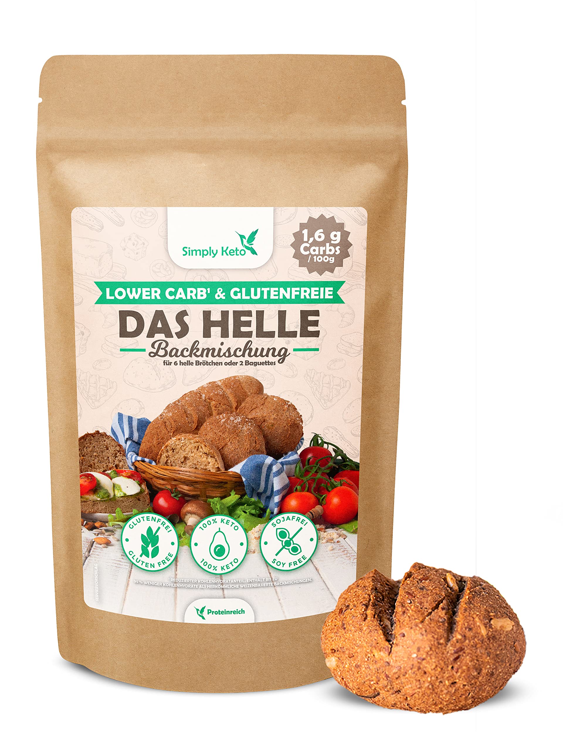 Simply Keto Die Helle Brot Backmischung 260 g Low Carb