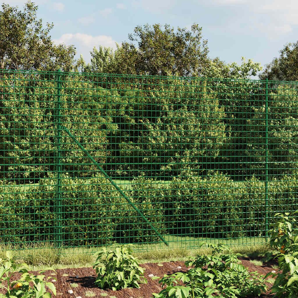 vidaXL Heim & Garten Maschendrahtzaun Gartenzaun Grün Verzinkt