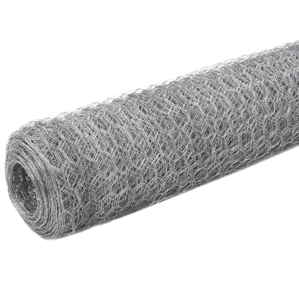 vidaXL Drahtzaun Stahl Silber 25x1,5 m