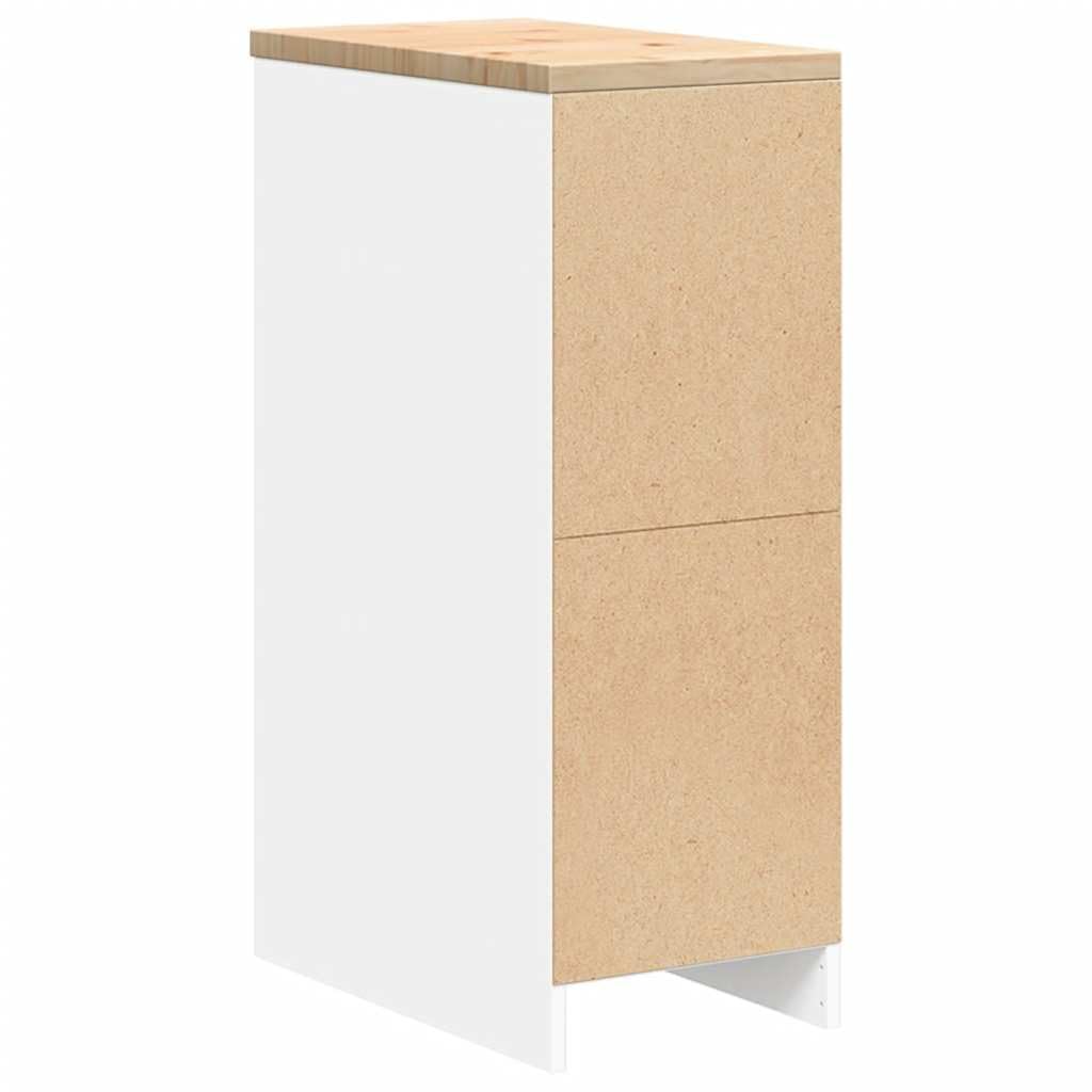 vidaXL Garagen-Aufbewahrungsschrank Weiß 30x51x85 4 Schubladen