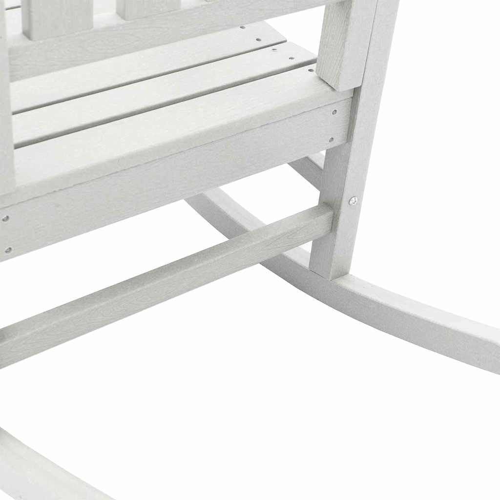 vidaXL Heim & Garten Garten-Schaukelstuhl Weiß HDPE wetterfest