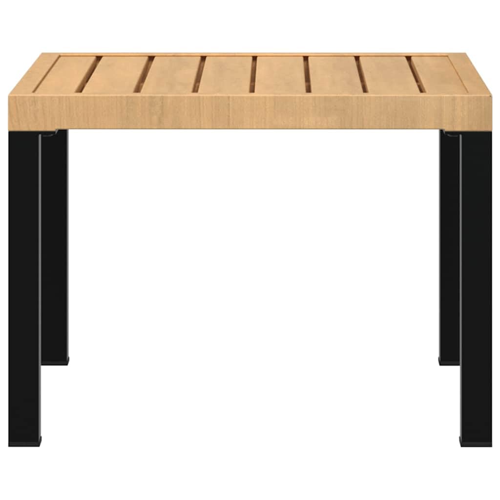 vidaXL Garten-Couchtisch 55x55x39,5 cm Stahl Schwarz-Braun