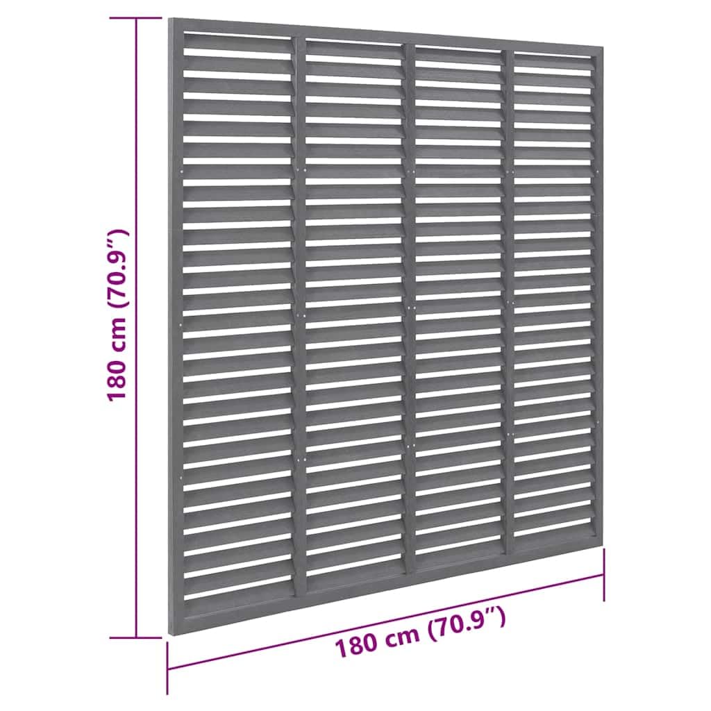 vidaXL Lamellenzaun Sichtschutzzaun grau WPC 180x180 cm