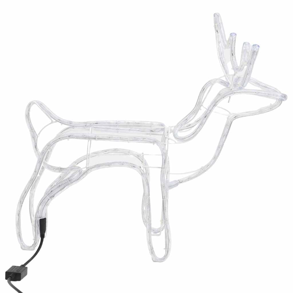 vidaXL Heim & Garten Rentier Silhouetten Leuchtfigur warmweiß 60x30x60 2Stk