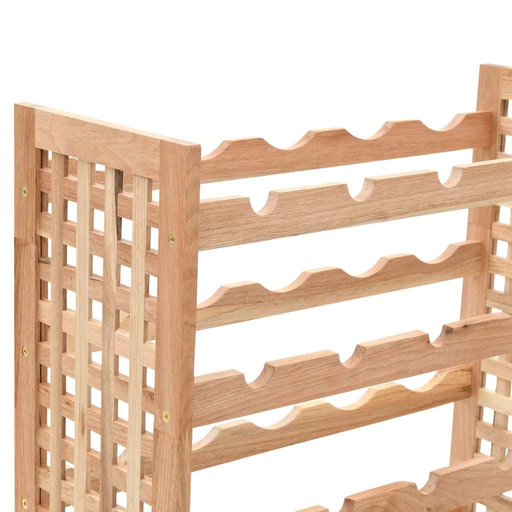 vidaXL Weinregal 25 Flaschen Nussbaumholz 63x25x73 cm