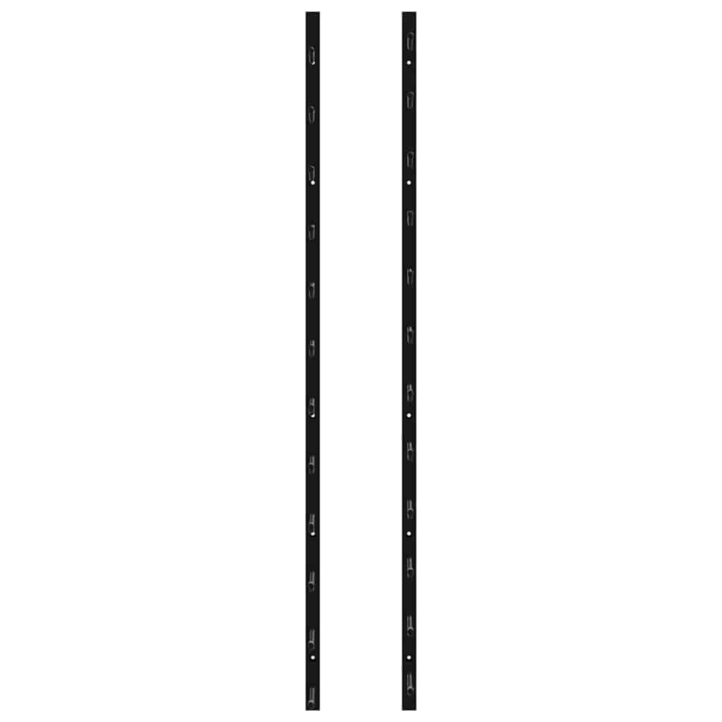 vidaXL Weinregal 12 Flaschen Wand schwarz Eisen