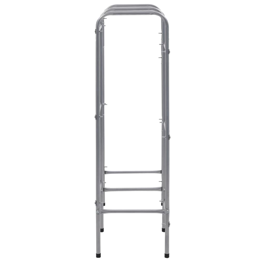 vidaXL Kastenregal 6 Kisten Silbern 96x33x116 cm Stahl
