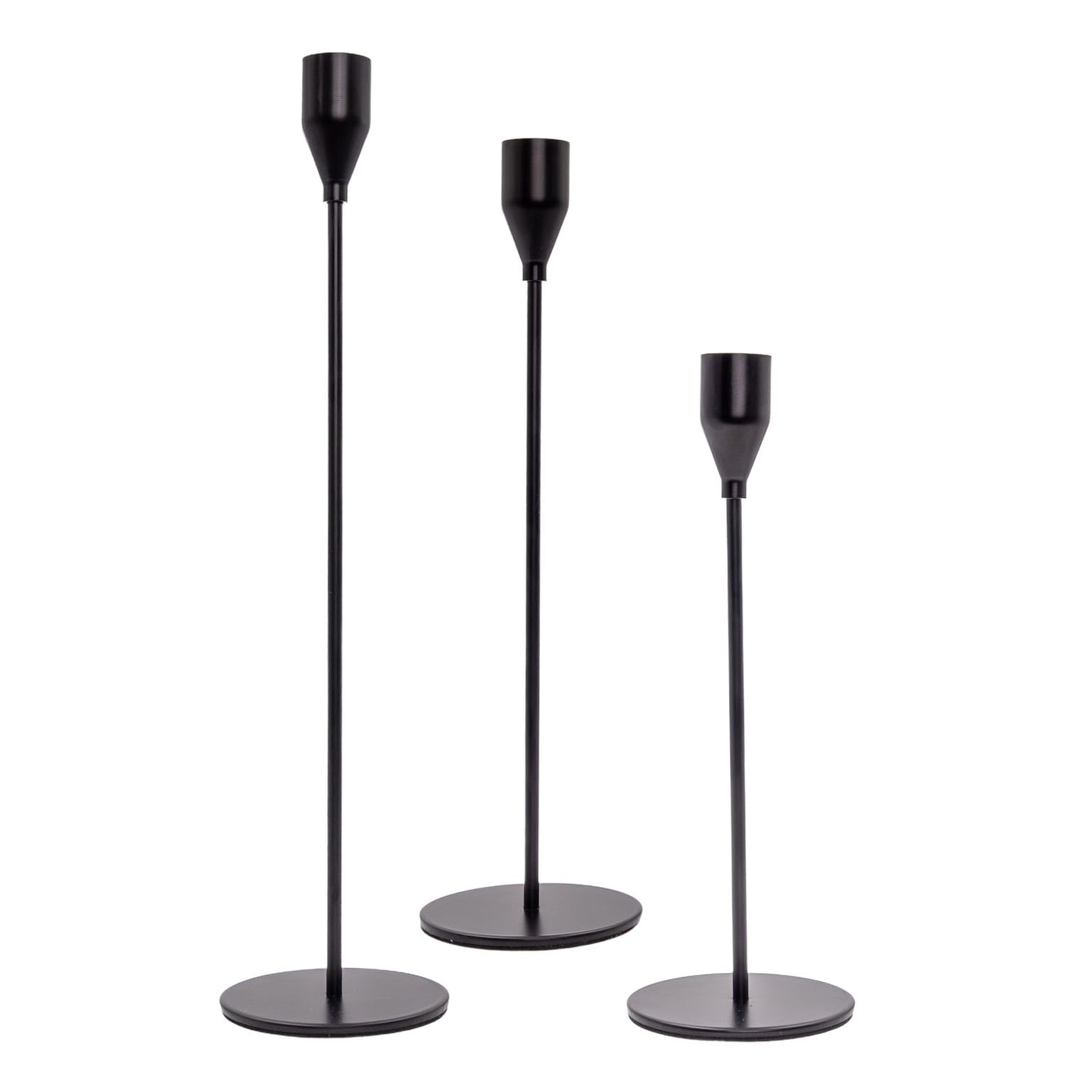 Intirilife Kerzenständer 3er Set Roségold Metall Stabkerzen