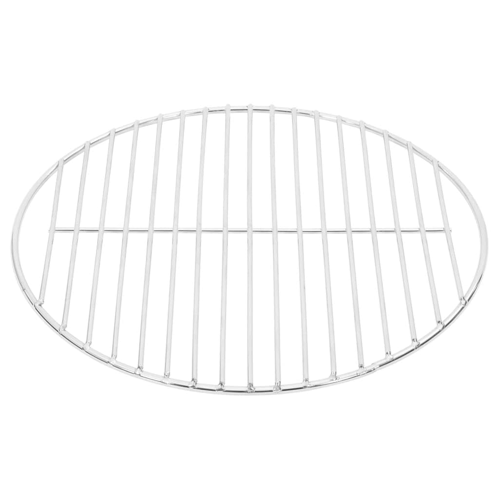 vidaXL BBQ Grillrost rund 34,5 cm Edelstahl 304