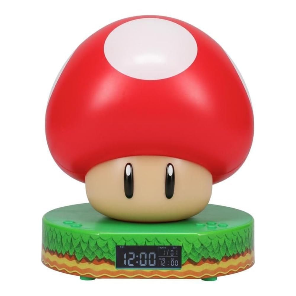 Paladone Super Mario Pilz Digitalwecker Sound Licht Geschenk