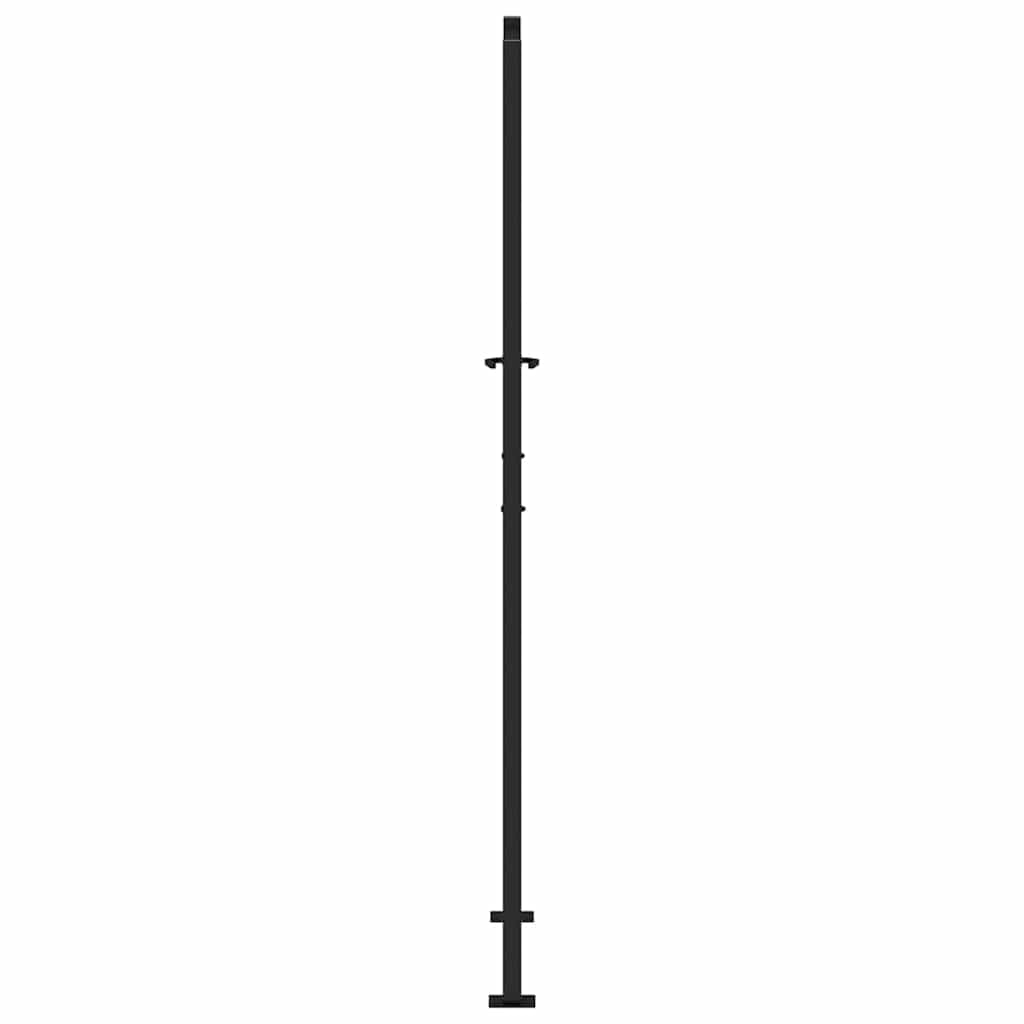 vidaXL Heim & Garten Gartentor 100x200 cm Stahl Schwarz