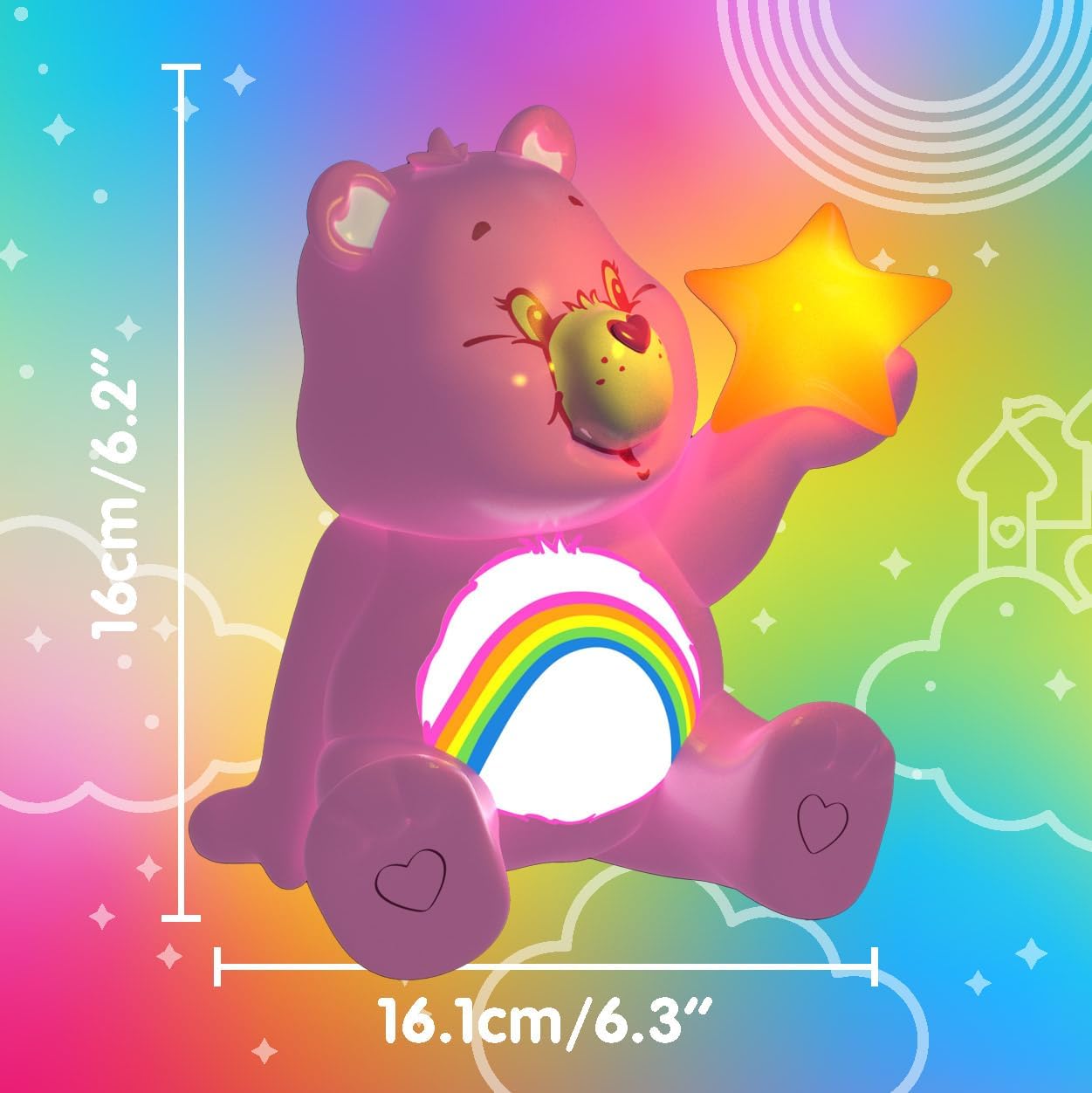 Paladone GloBuddies Nachtlicht Hurrabärchi LED rosa Batterie