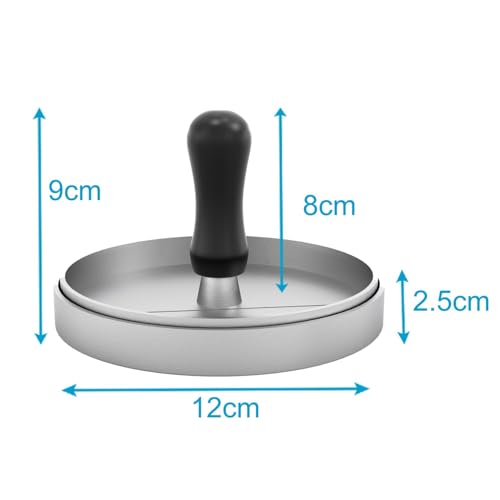 Intirilife Hamburger Presse Grau 12 cm Burger Patties