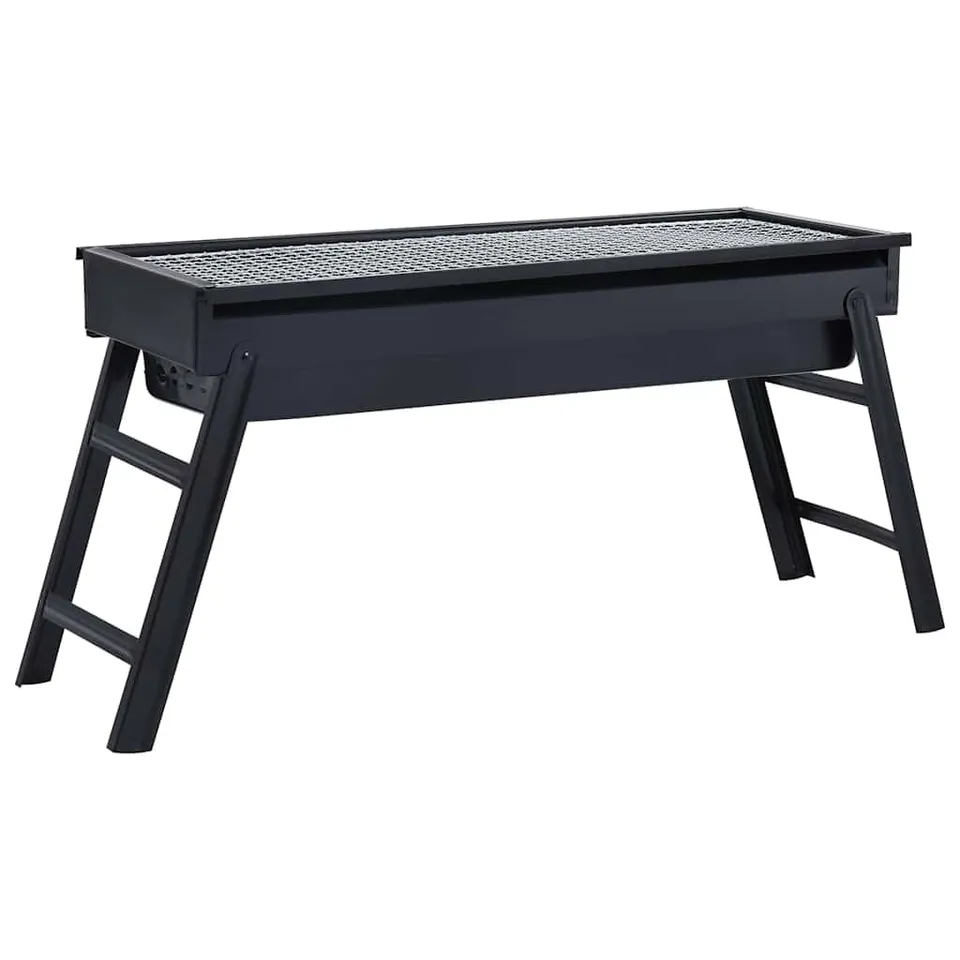 vidaXL Camping Grill Holzkohlegrill Klappbar Stahl 60 cm