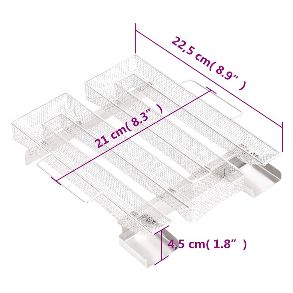 vidaXL Kaltrauchgenerator 4-Seitig Edelstahl 22,5 cm