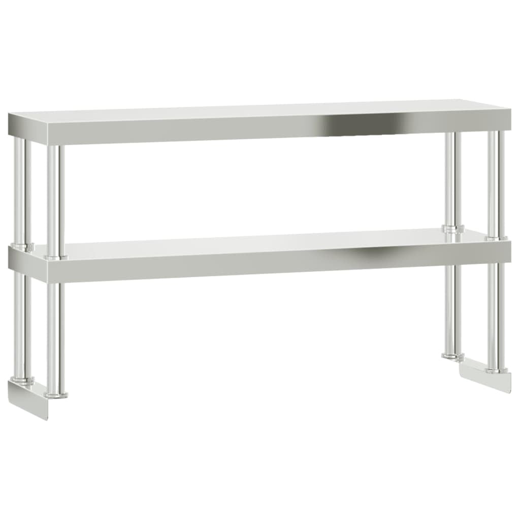 vidaXL Heim & Garten Arbeitstisch 110x30x150 Edelstahl schmal