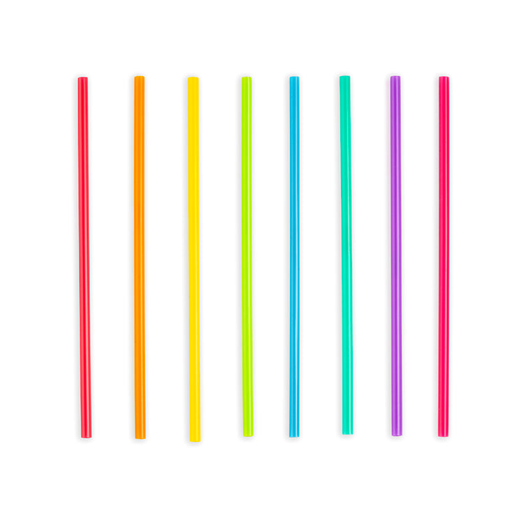 Kikkerland Home Bright Color Strohhalme 24er Set 20cm bunt