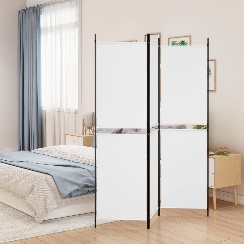 vidaXL Paravent 3-tlg. 150x180 cm Stoff weiß
