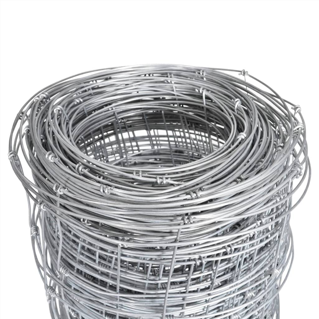 vidaXL Heim & Garten Gartenzaun 50x1,5m Silber Stahl verzinkt