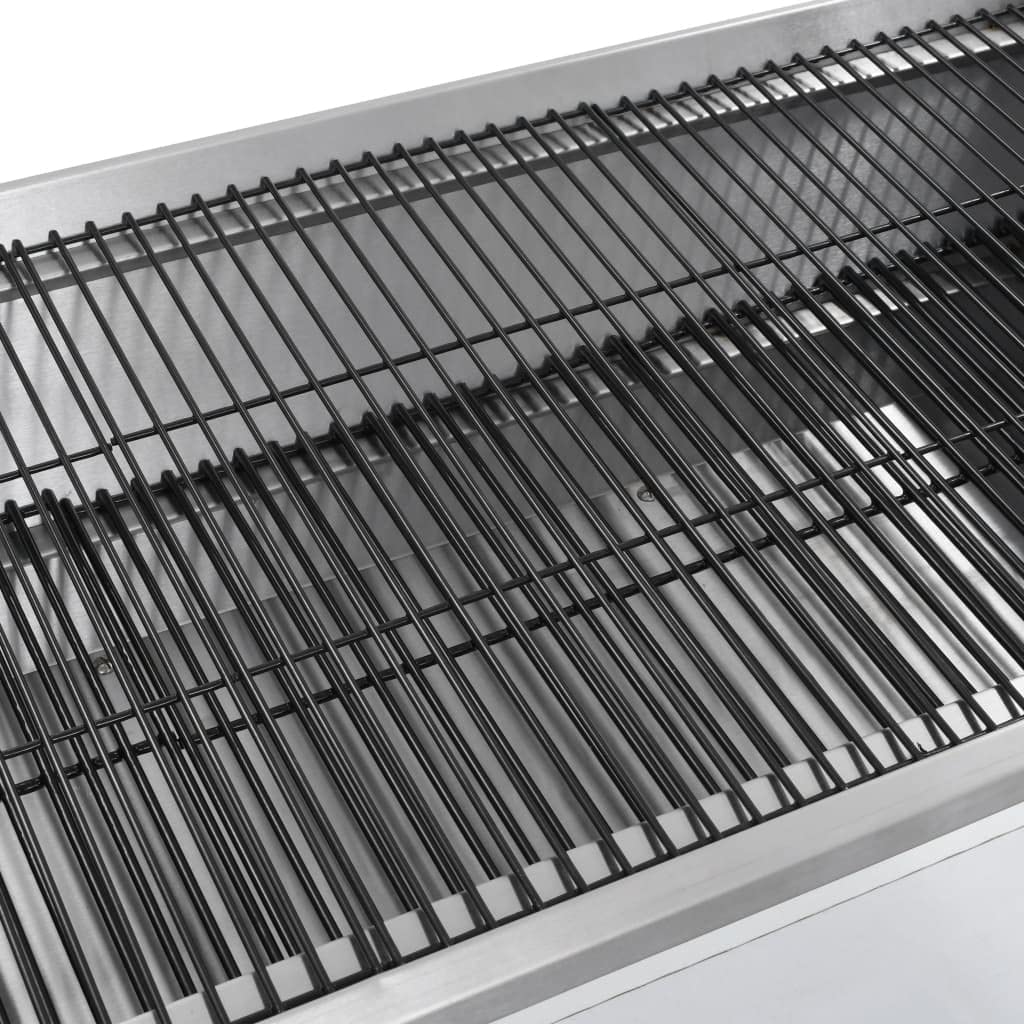 vidaXL Spanferkelgrill Metzgergrill Elektro Holzkohle Grau
