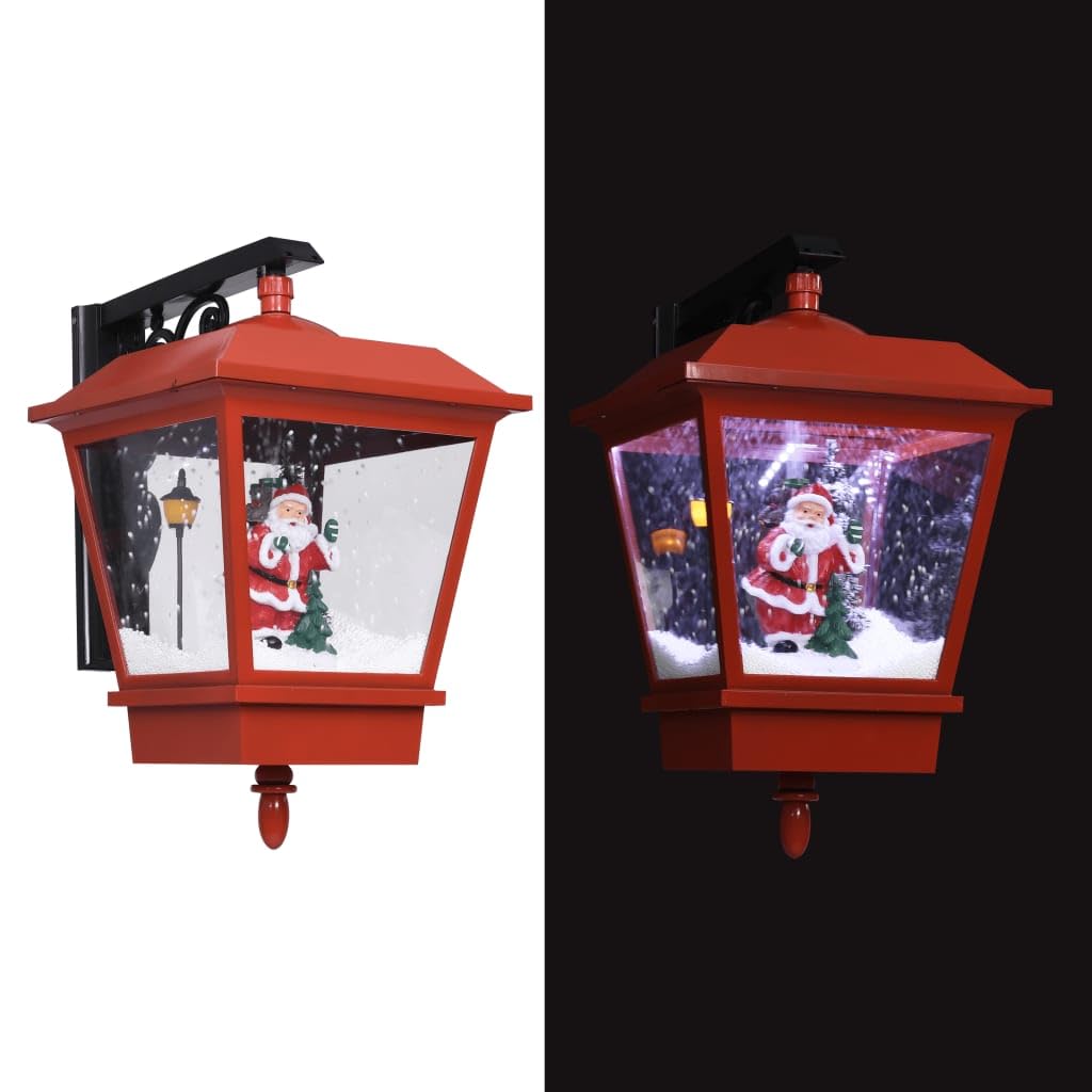 vidaXL Weihnachten Wandleuchte LED Weihnachtsmann rot 40x27x45 cm