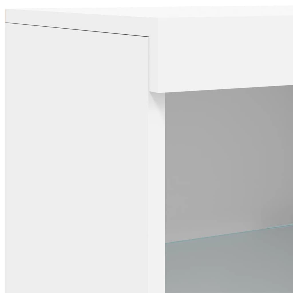 vidaXL Möbel Sideboard LED Weiß 41x37x100 cm Schrank