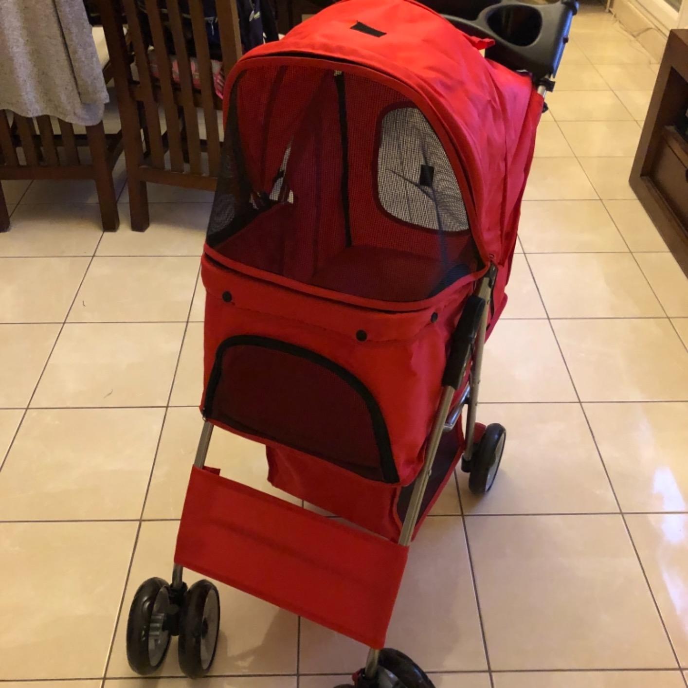 vidaXL Hundewagen Hundebuggy Buggy Rot faltbar