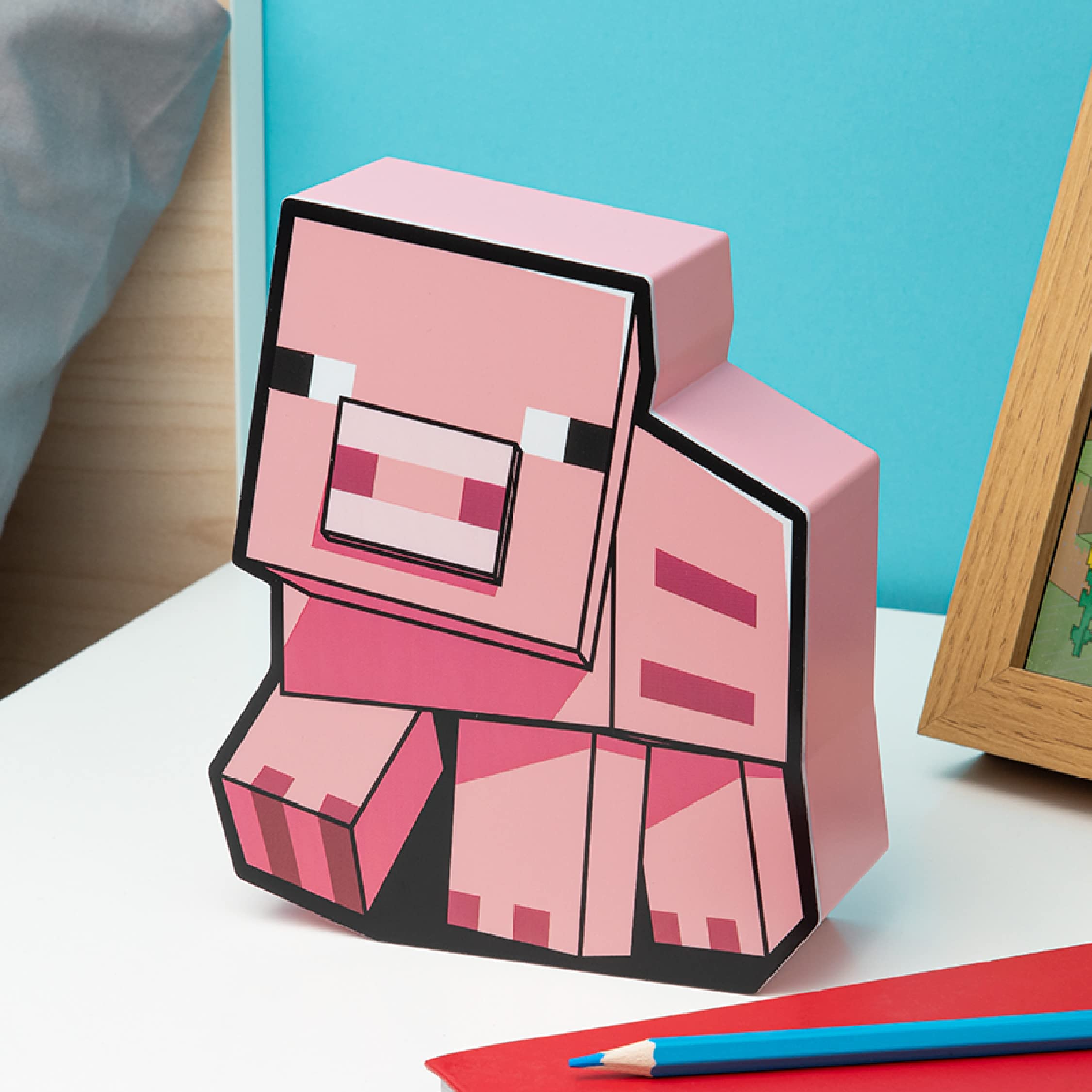 Paladone Lighting Minecraft Schwein 2D Leuchte Black 16 cm
