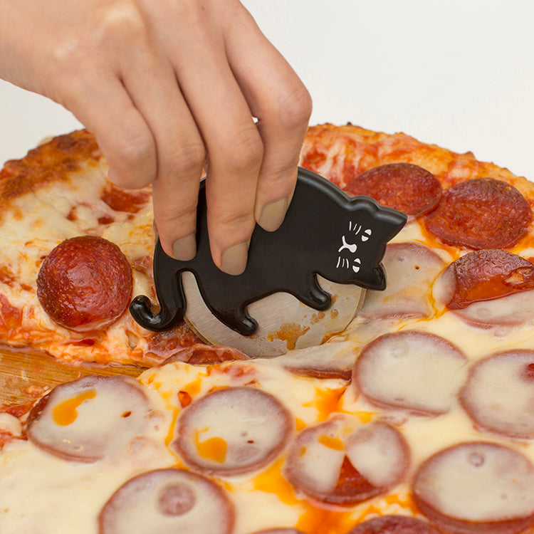 Kikkerland Kitchen Cat Lovers Pizzaschneider Katze Edelstahl